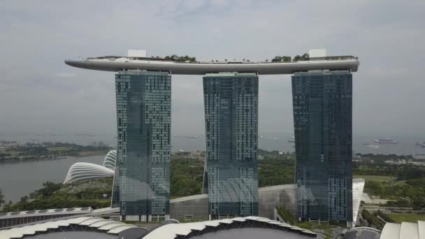 Birdseye Syn Skyskrapor Singapore — Stockvideo