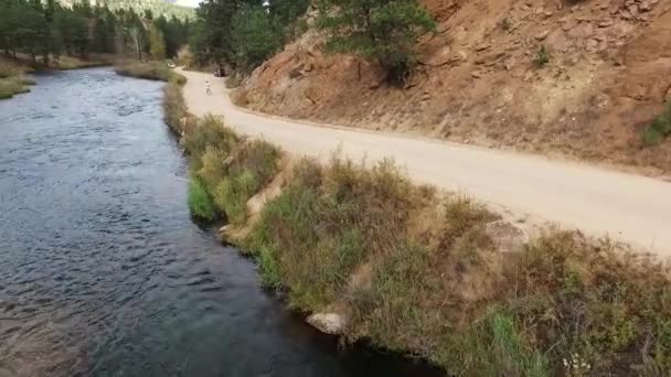 Jazda Rowerze Lokalnych Szlakach Kolorado — Wideo stockowe