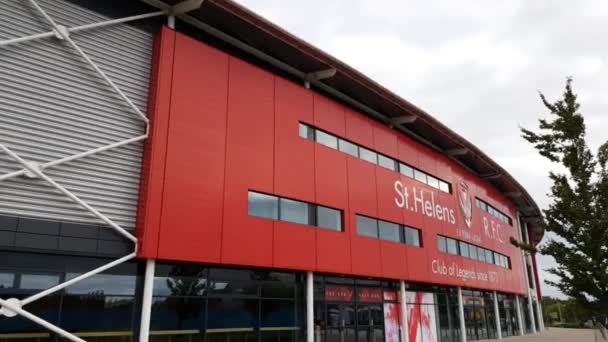 Utsidan Den Totalt Onda Stadion Helens Hem Saints Rugby Football — Stockvideo