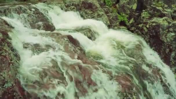 Mirando Hacia Abajo Parte Superior Mina Sauk Falls — Vídeos de Stock