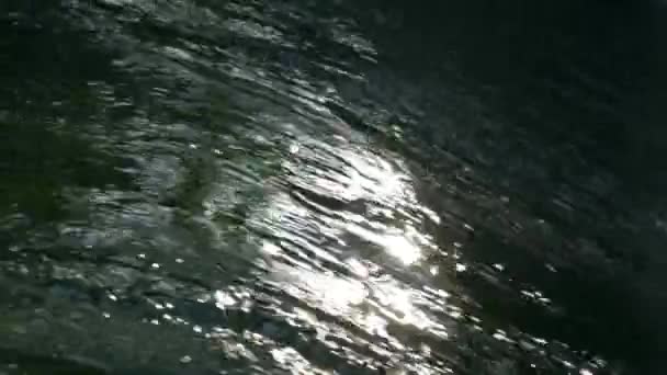 Queda Água Textura Luz Solar Refletir — Vídeo de Stock
