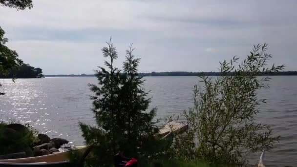 Veduta Del Lago Scugog Nel Tardo Pomeriggio — Video Stock