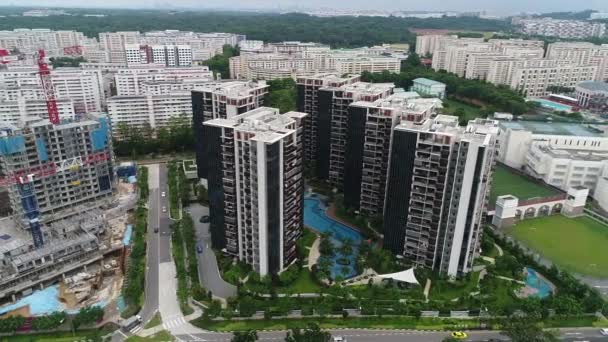 Shot Condominiums Houses Singapore Houses Retail Close Million Singapore Dollars — Stock Video