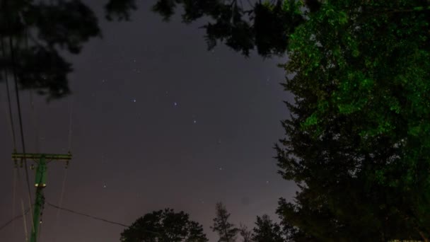 Castelação Estrela Big Dipper Move Através Céu Noturno Durante Timelapse — Vídeo de Stock