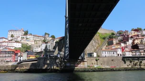 Przejażdżka Łodzią Rzece Douro Porto — Wideo stockowe
