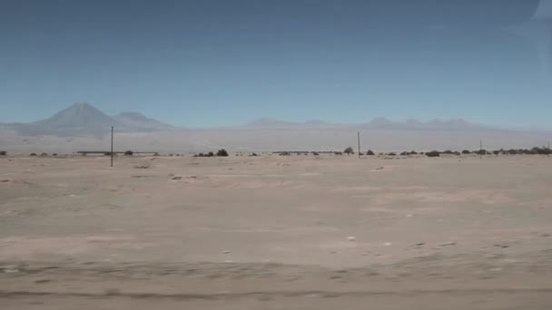 Vue Désert Atacama Intérieur Une Voiture San Pedro Atacama Chili — Video