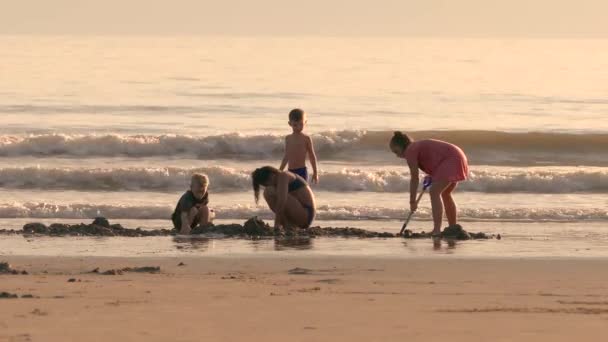 Het Strand Van Barmouth Gwynedd Wales — Stockvideo