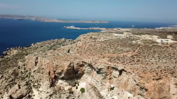 Letecký Radarový Stožár Poblíž Mellieha Malta — Stock video