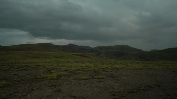 Dramatic Iceland Landscape Beautiful Nature People Camera Movement Camera Tracking — Stock Video