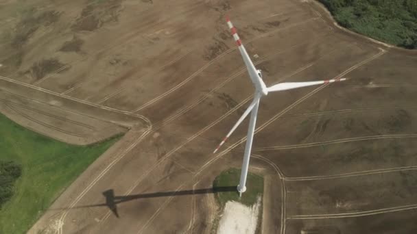 Belles Images Aériennes Éoliennes Situées Sur Des Terres Agricoles Pologne — Video