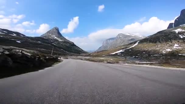 Uma Viagem Panorâmica Pela Espetacular Noruega Filmado Com Herói Gopro — Vídeo de Stock