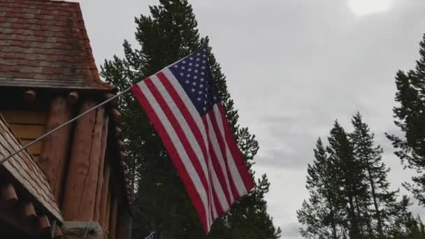 Tohle Záběr Vlajky Usa Vlnící Vzduchu — Stock video