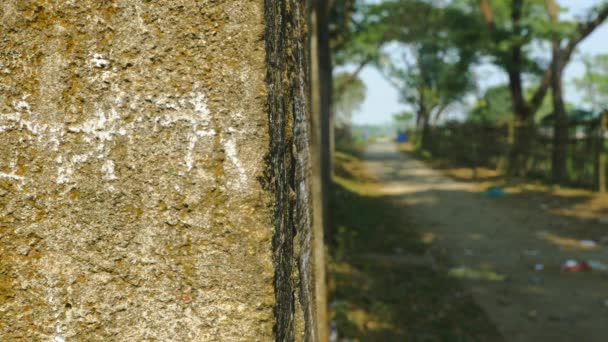 Χωριό Τείχος Στο Sylhet Μπαγκλαντές — Αρχείο Βίντεο