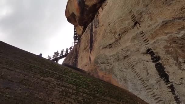 Montaña Sigiriya Sri Lanka Esto Fue Una Vez Palacio Del — Vídeos de Stock