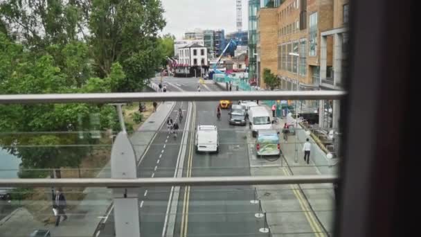 Centro Dublín Con Poco Tráfico — Vídeo de stock