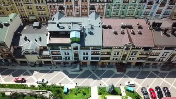 Aerial View Vozdvizhenka Blocks Podil Ukraine — Stock Video