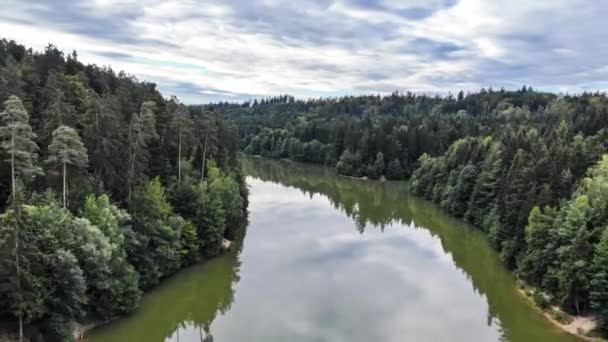 Εναέρια Άποψη Της Λίμνης Herrenbachstausee Στο Beden Wrttemberg Στη Γερμανία — Αρχείο Βίντεο