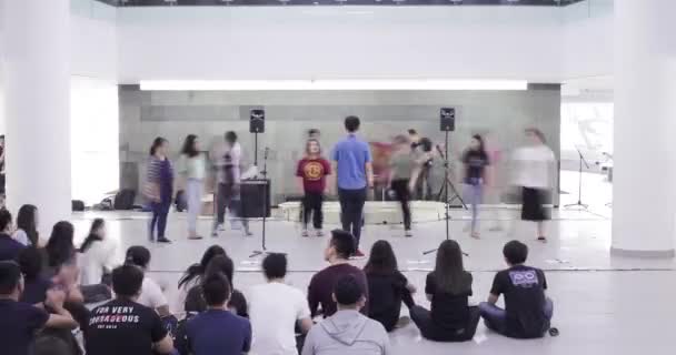 Timelapse Várias Perfomances Uma Universidade Indonésia — Vídeo de Stock