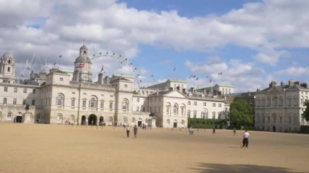 Londyn Kultowe Położenie Latem Sierpniem Miesiąc Błękitne Niebo — Wideo stockowe