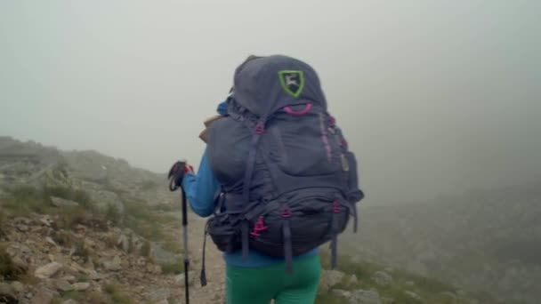 Picos Rocosos Alpinos Paisaje Una Montaña Eslovaca Tatra Moviéndose Disparado — Vídeos de Stock