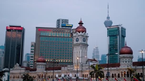 Sultan Abdul Samad Building Kuala Lumpur Malaysia — Stock Video