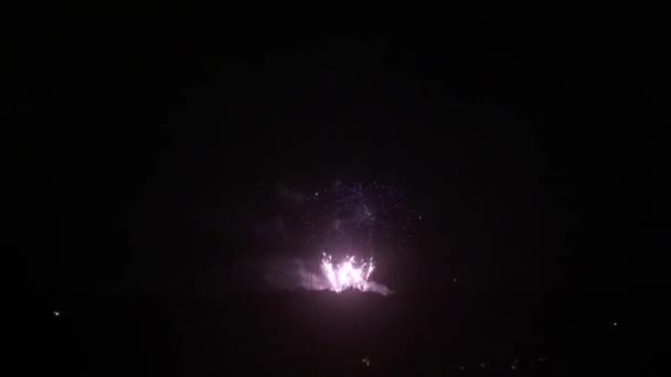 Happy New Year Timelapse Gorgeous Firework Display — Stock Video