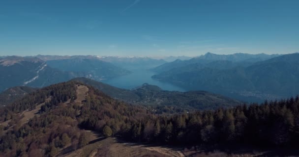 Drone Meraviglioso Paesaggio Veduta Del Lago Como Vicino Bellagio Italia — Video Stock