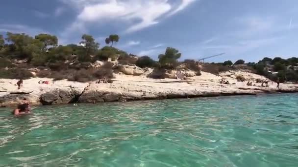 Ondas Lentas Praia — Vídeo de Stock