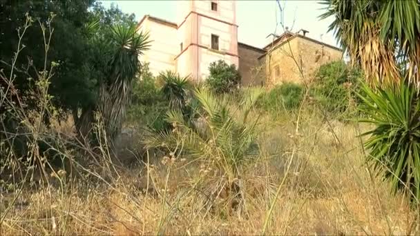 Flores Konventglockenturm Der Nähe Von Alora Andalusia Sonnigen Tagen — Stockvideo