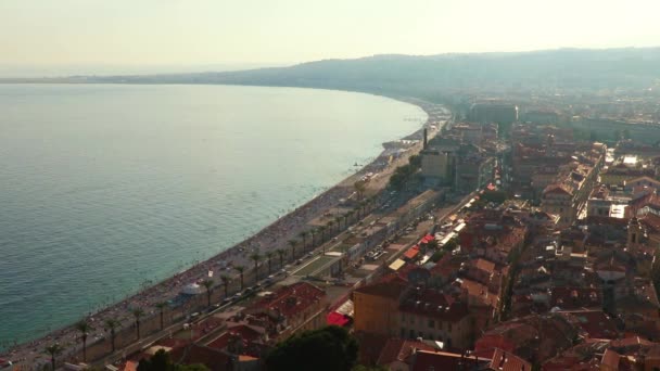 Istituzione Servizio Fotografico Sulla Spiaggia Sulla Promenade Des Anglais Nizza — Video Stock