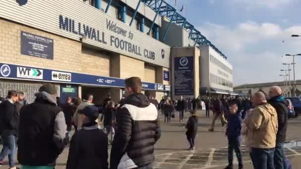 Uitzicht Millwall Stadion Timelapse — Stockvideo