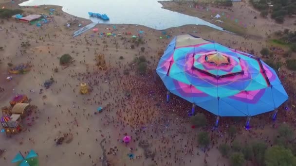 Drone Filmado Festival Boom Portugal — Vídeo de Stock