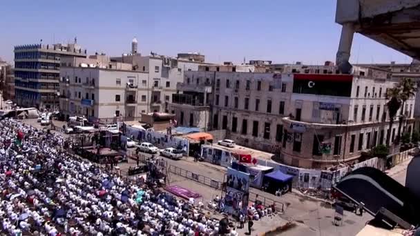 2011 Március Háború Kezdődött Kadhafi Hadsereg Líbia Átmeneti Nemzeti Tanácsi — Stock videók