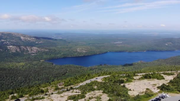 Imágenes Aéreas Montaña Cadillac Parque Nacional Acadia Maine — Vídeos de Stock