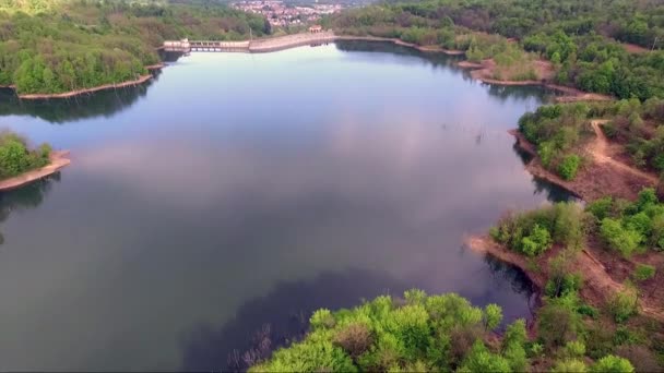 Voo Dique Itália Por Sol Para Colinas Verdes — Vídeo de Stock