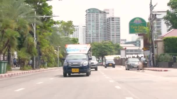 Baht Bus Tuk Tuk Ride Beach Road Pattaya Tajlandia — Wideo stockowe