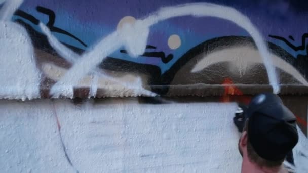 Graffiti Δράση Μέσο Πλάνο — Αρχείο Βίντεο