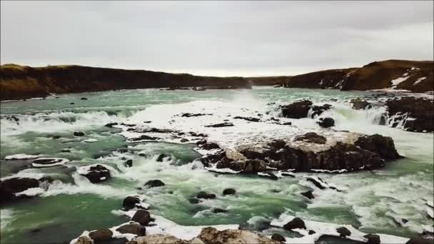 Tűz Jég Gyönyörű Földje Izland — Stock videók