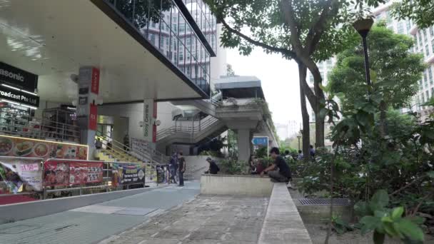 Sim Lim Square Tech Mall Haupteingang Zeitraffer Späten Nachmittag — Stockvideo