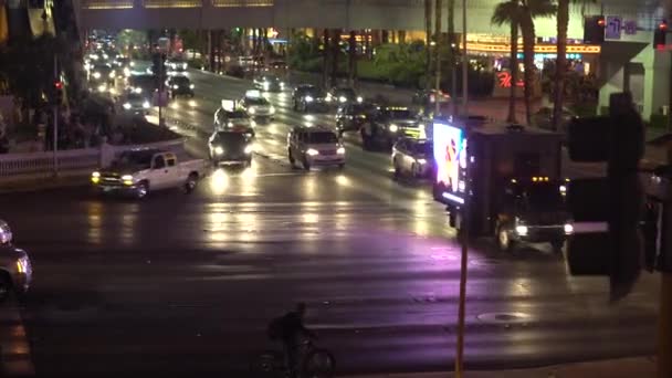 Filmagem Tráfego Automóveis Las Vegas — Vídeo de Stock
