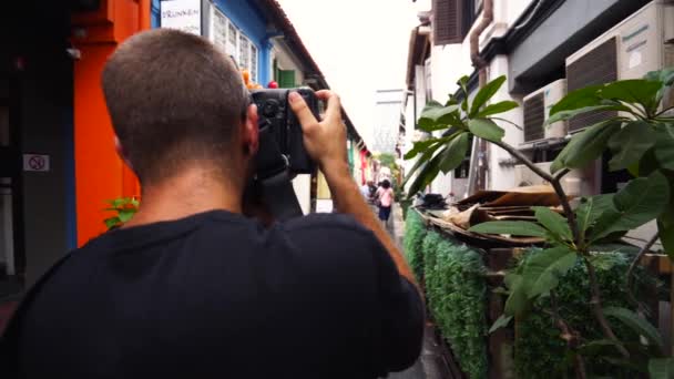 Travel Photographer Captures Famous Street Στη Σιγκαπούρη Από Τον Sam — Αρχείο Βίντεο