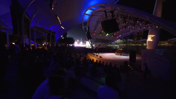 Rap Concert Marina Bay Singapore Door Sam Kresslein — Stockvideo