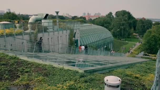 Parque Biblioteca Universidad Varsovia Verano 2018 — Vídeos de Stock