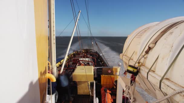 Timelapse Amsterdam Excursión Día Barco Histórico — Vídeo de stock