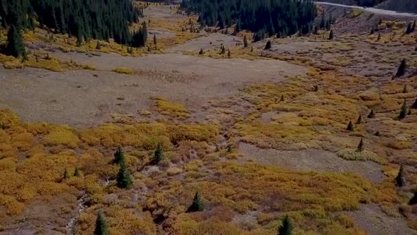 Majestuosas Imágenes Drones Volando Través Cordillera Cuenca Arapahoe Verano — Vídeos de Stock