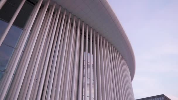 Sonnenuntergang Blick Auf Die Philharmonie Luxemburg Stadt Luxemburg Kirchberg Europa — Stockvideo