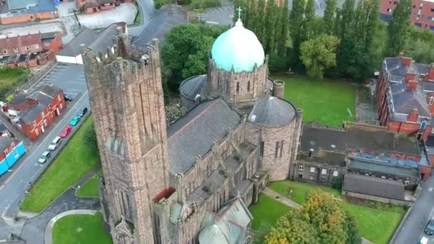 Vistas Aéreas Iglesia Casa Lowe — Vídeo de stock