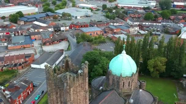 Vistas Aéreas Iglesia Casa Lowe — Vídeos de Stock