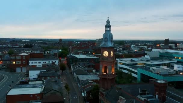 Aerial Views Beechams Clock Tower — Stock Video