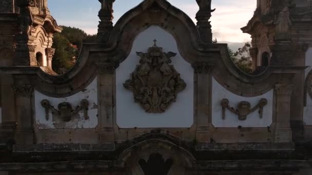 Lamego Portekiz Deki Bir Kiliseden Inanılmaz Bir Manzara — Stok video